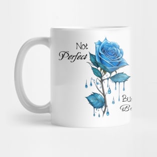 Tear drop Not perfect but beautiful blue rose Mug